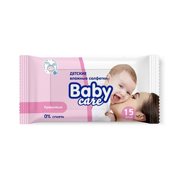 фото упаковки Baby Care Влажные салфетки для детской гигиены кремовые