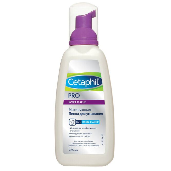 Cetaphil Pro Пенка для умывания матирующая, пенка для лица, для жирной кожи, 235 мл, 1 шт.