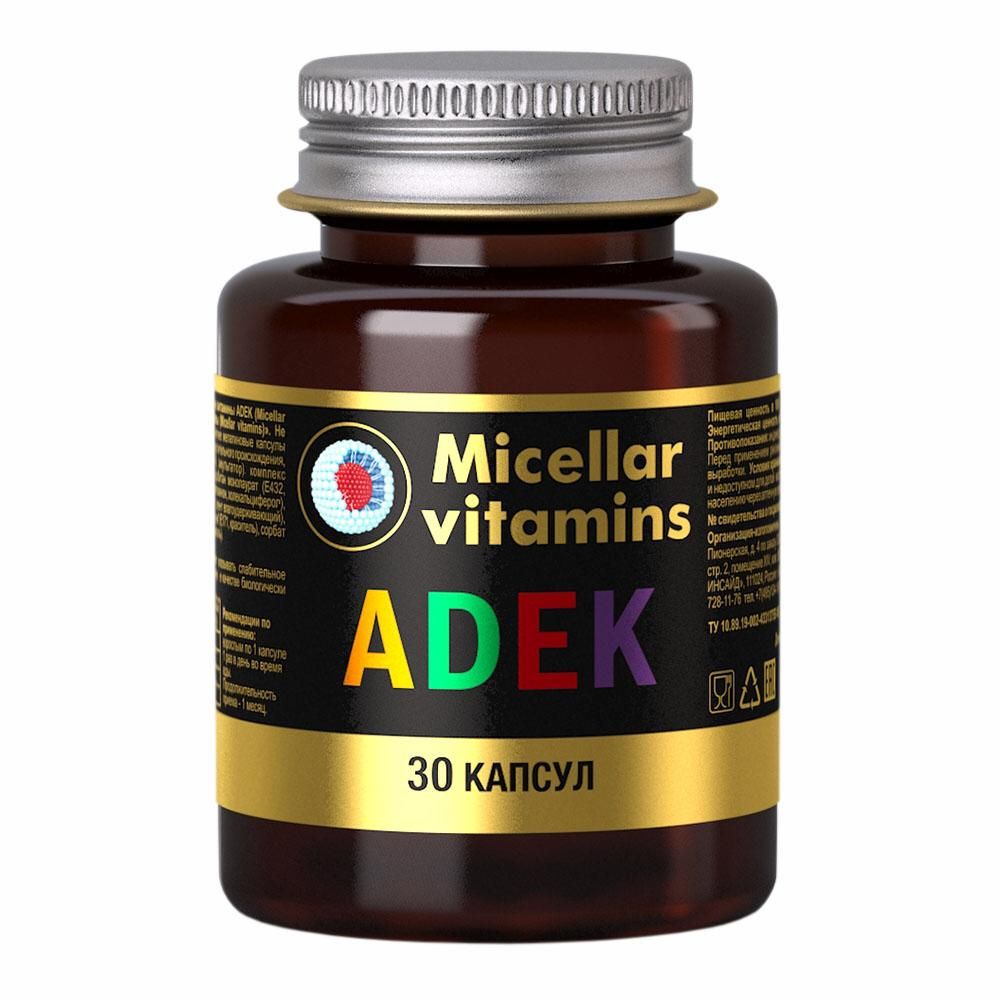 фото упаковки МицелВит Витаминный комплекс ADEK