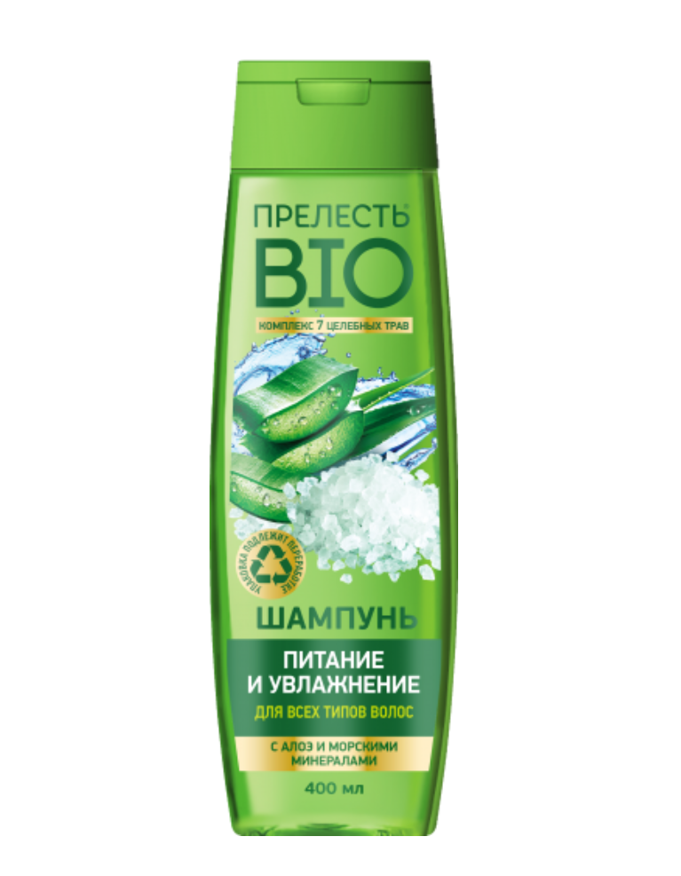фото упаковки Прелесть BIO Шампунь для волос Питание и увлажнение