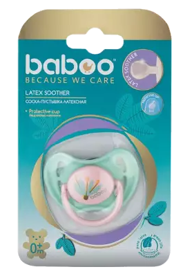 фото упаковки Baboo Соска-пустышка латексная круглая Flora