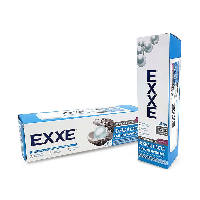 фото упаковки Exxe Кальций комплекс Зубная паста от кариеса