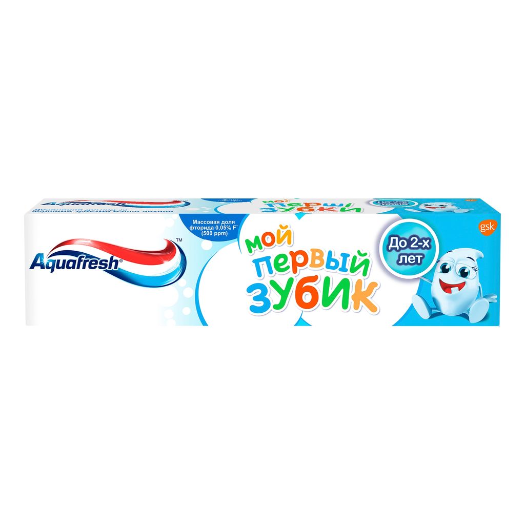 Aquafresh Зубная паста Мой первый зубик до 2 лет, паста зубная, 50 мл, 1 шт.