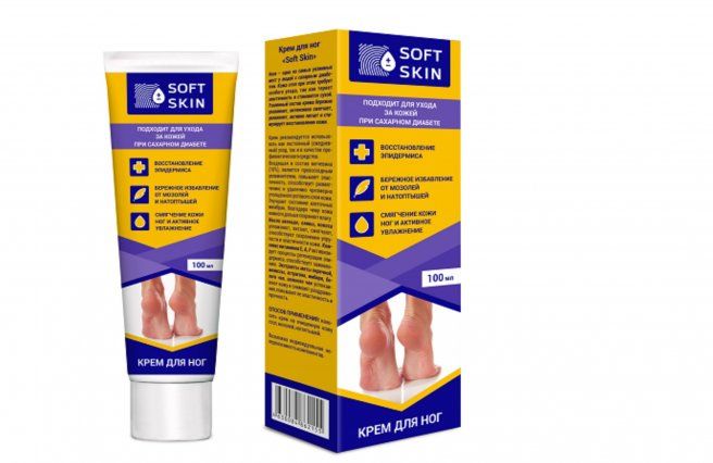 Soft Skin Крем для ног, подходит для ухода за кожей при диабете, 100 мл, 1 шт.