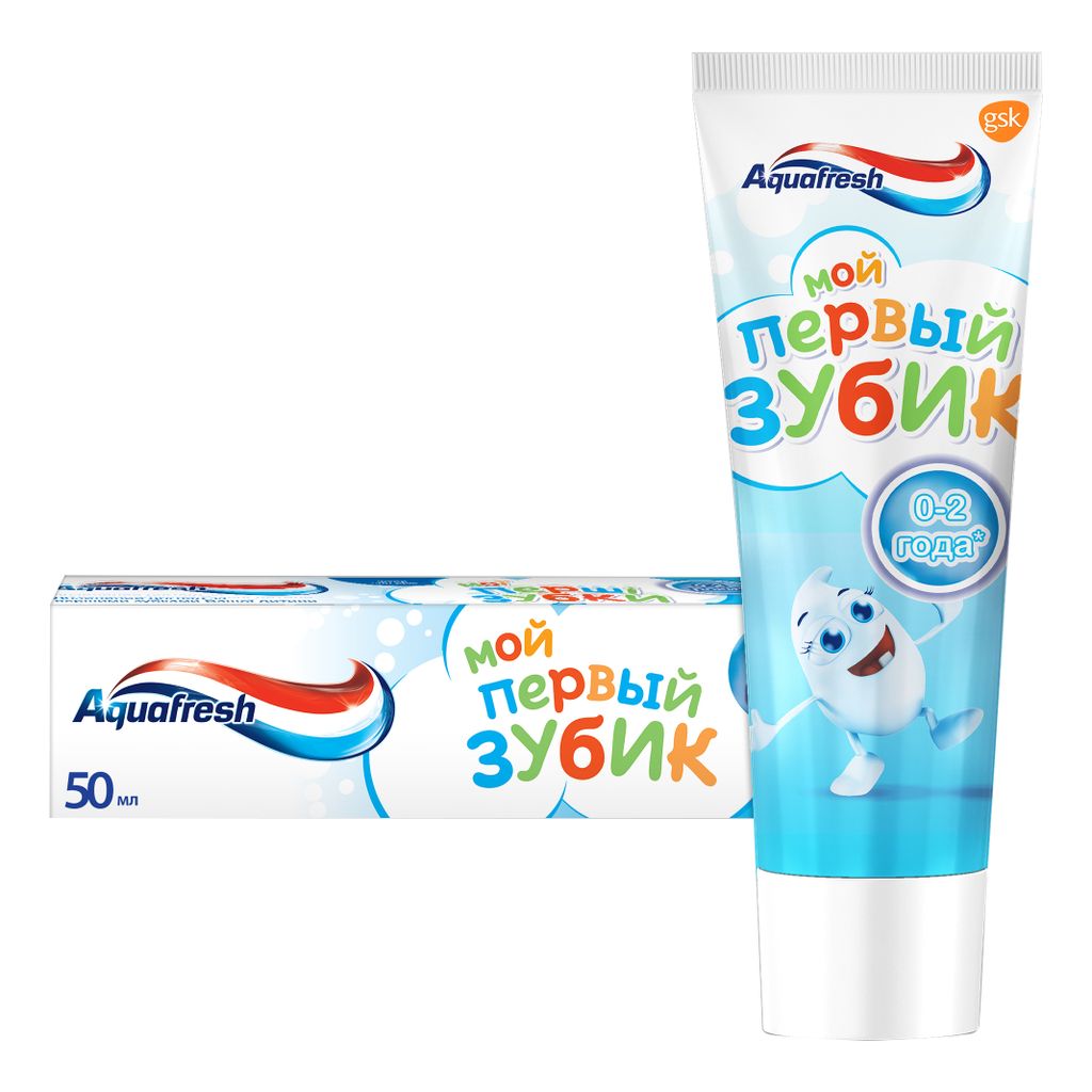 фото упаковки Aquafresh Зубная паста Мой первый зубик до 2 лет