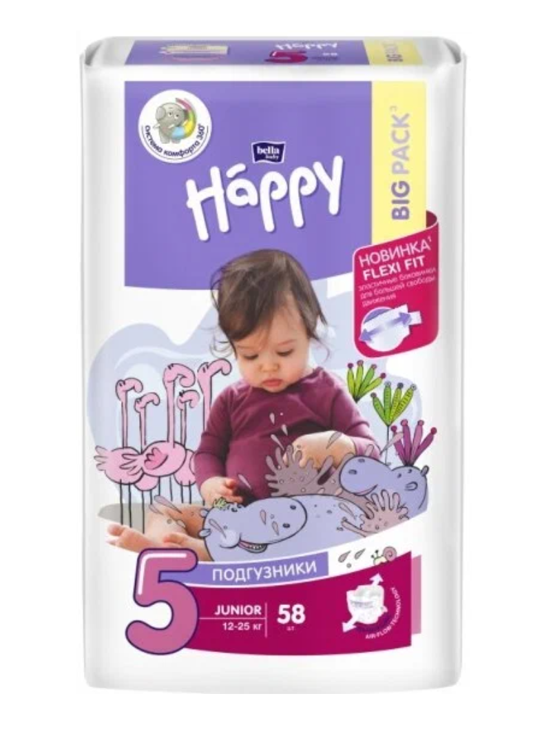 фото упаковки Bella Baby Happy Junior Подгузники детские