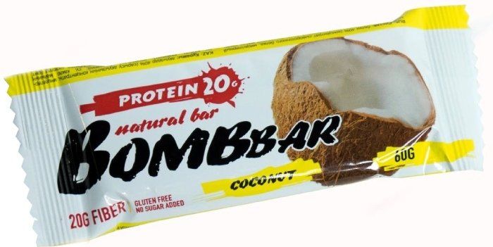 фото упаковки Bombbar батончик протеиновый Кокос