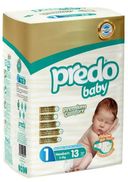 Predo Baby Подгузники для детей, р. 1, 2-5 кг, 13 шт.
