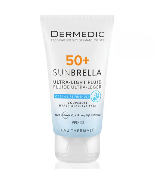 Dermedic Sunbrella Флюид ультра-легкий для лица, SPF50, флюид, для чувствительной кожи, 40 мл, 1 шт.