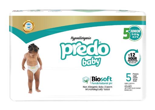 Predo Baby Biosoft Подгузники для детей, р. 5, 11-25кг, 5 шт.