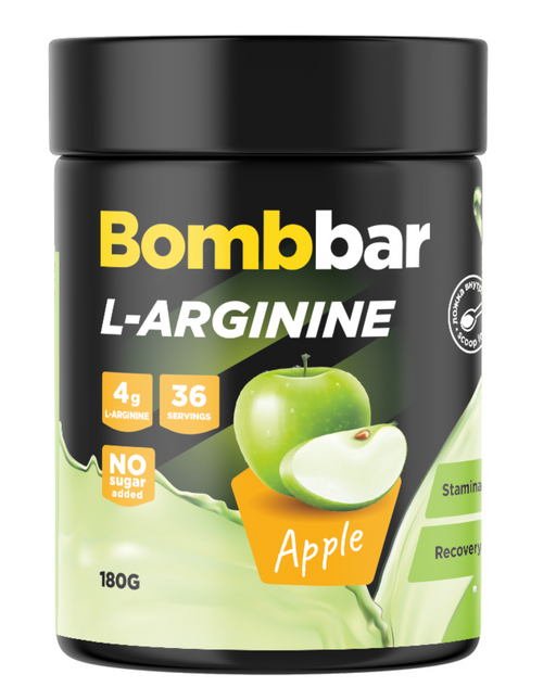 Bombbar L-Arginine, зеленое яблоко, 180 г, 1 шт.