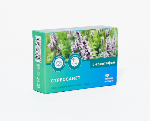 Стрессанет L-триптофан ТМ, таблетки, 40 шт.