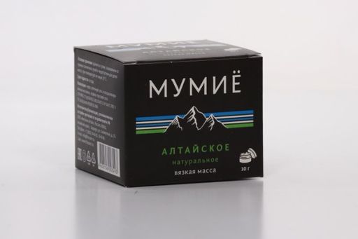 Мумие Алтайское натуральное, вязкая масса для приема внутрь, 10 г, 1 шт.