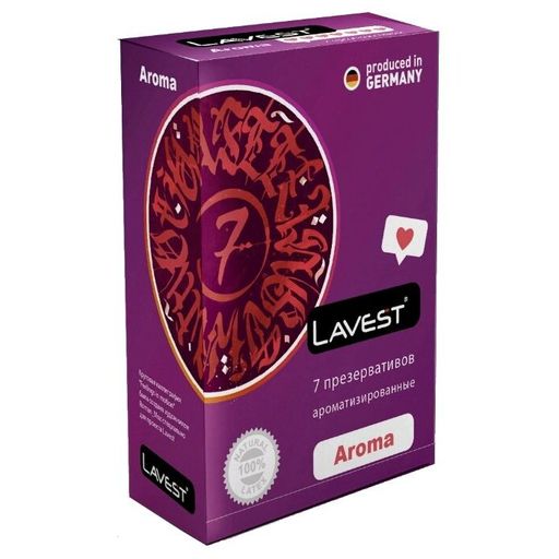 Lavest Aroma Презервативы ароматизированные, презервативы, с ароматом апельсина, 7 шт.