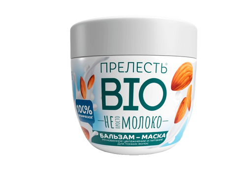 Прелесть BIO Бальзам-маска Миндальное молочко, для поврежденных и сухих волос, 250 мл, 1 шт.