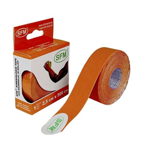 SFM-Plaster кинезио-тейп лента, 2,5см х 5м, оранжевого цвета, 1 шт.