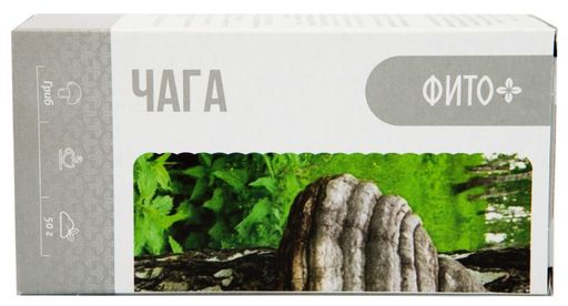 Фито+ Чага, сырье растительное, 50 г, 1 шт.