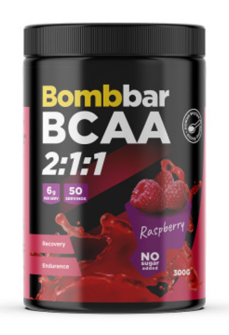 Bombbar BCAA Малина, порошок, 300 г, 1 шт.