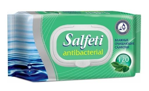 Salfeti Antibacterial Салфетки влажные антибактериальные, салфетки влажные, 120 шт.
