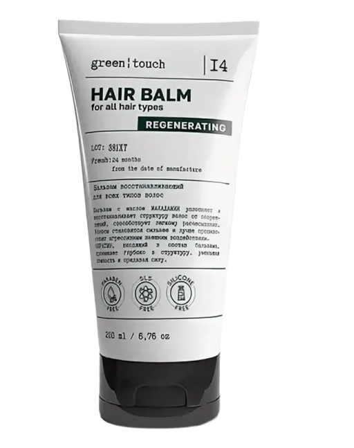 Green touch Бальзам Восстанавливающий, бальзам, для всех типов волос, 200 мл, 1 шт.
